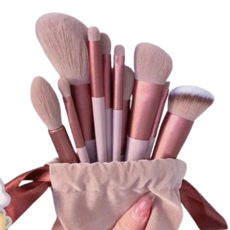Kit Pincel de Maquiagem com 13 Peças