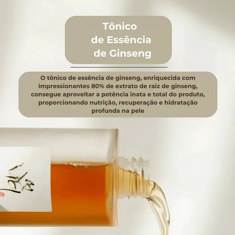 Tônico iluminador com ginseng vermelho coreano para pele saudável