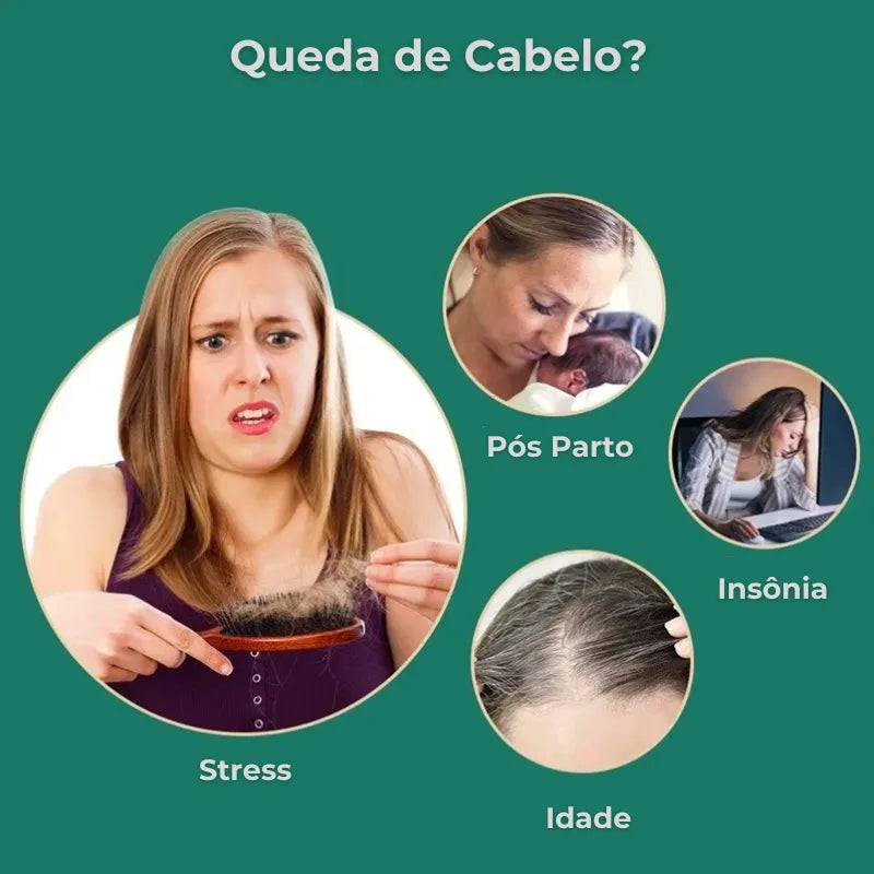 Growth Hair com biotina e cafeína para crescimento capilar