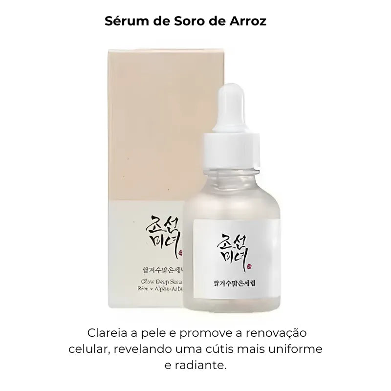 Rotina facial coreana com 4 tipos de séruns essenciais