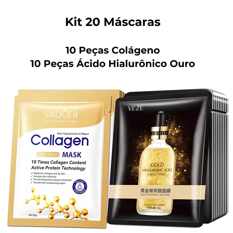 Máscara facial coreana clareadora e hidratante em embalagem sachê