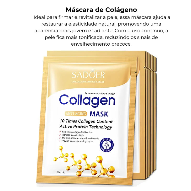 Máscara facial coreana para rejuvenescimento instantâneo