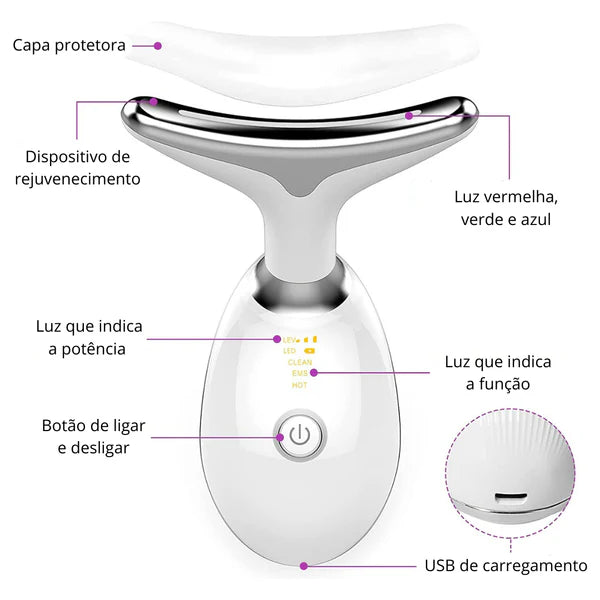 Massageador Rejuvenescedor Anti Rugas l Revita Face + BRINDE