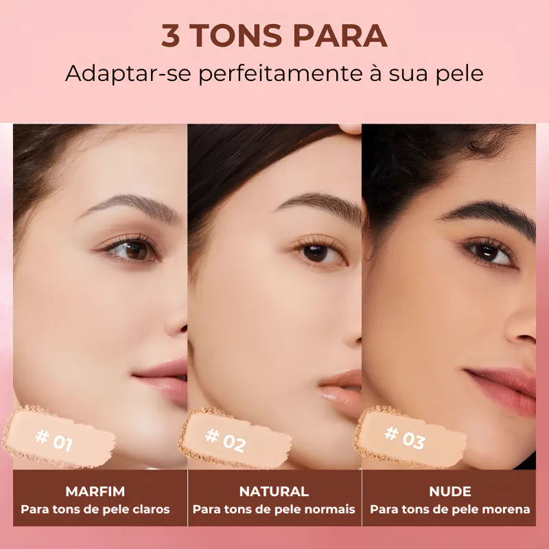 Close do estojo do Pó Compacto Facial de 24h