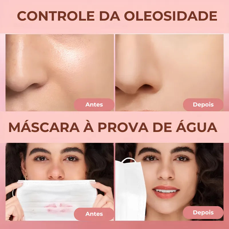 Pó compacto com espelho e protetor solar FPS 30