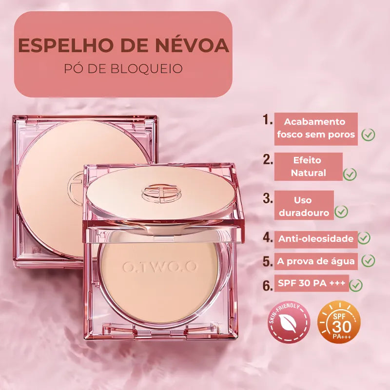 Textura aveludada do Pó Compacto Facial contra oleosidade