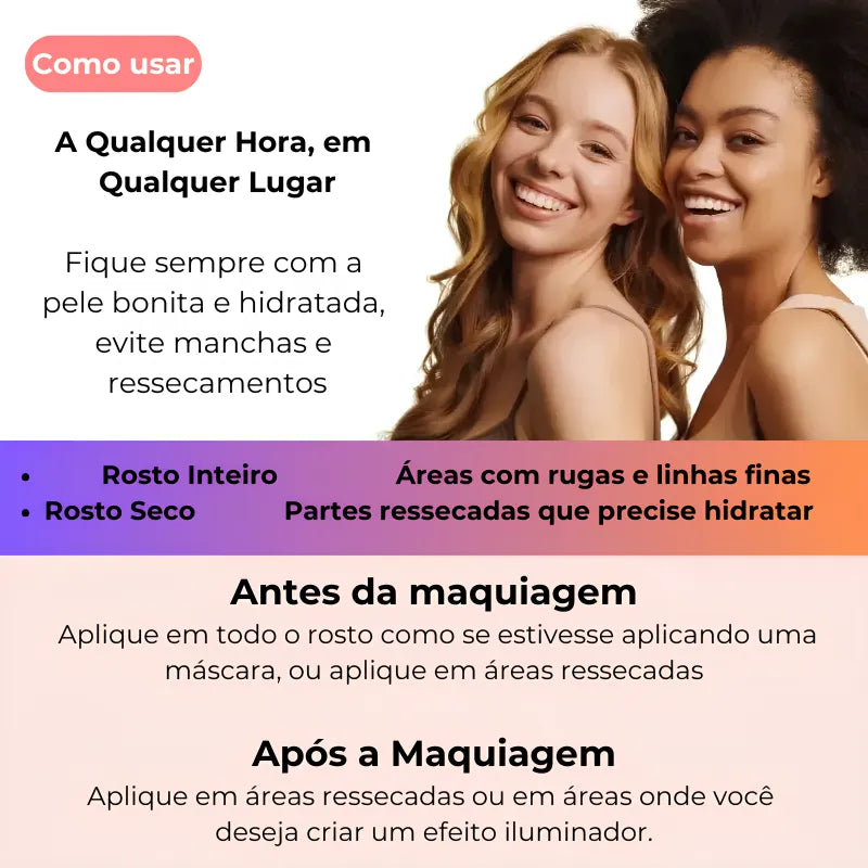 Reparador de colágeno para aplicação prática no rosto