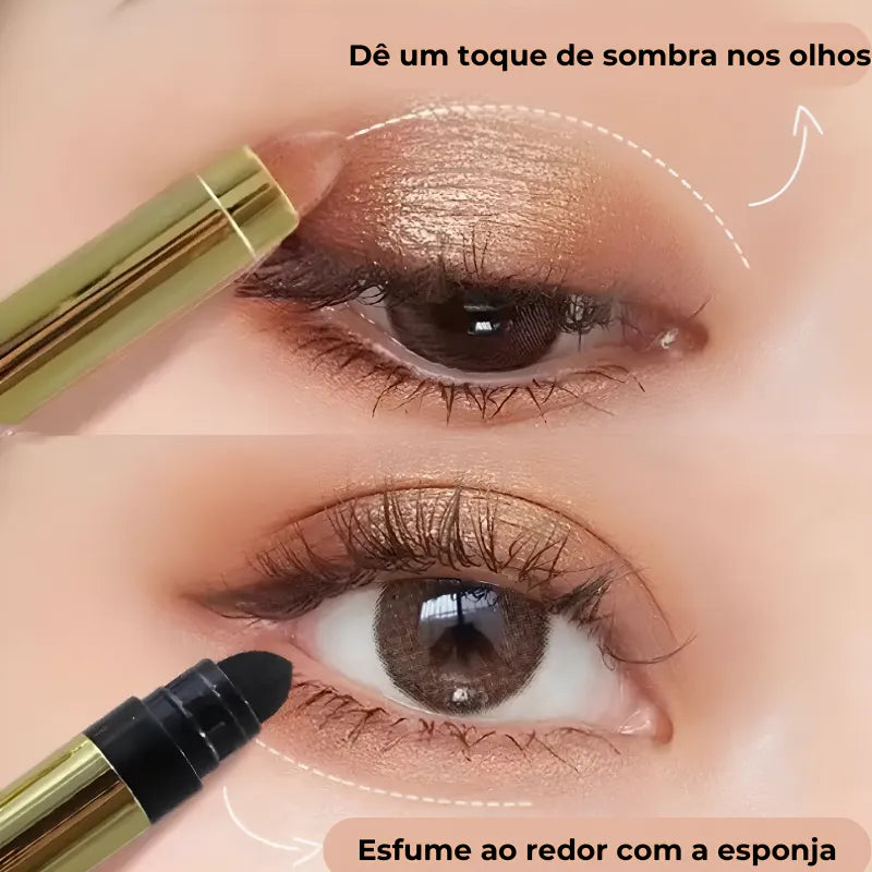 textura cremosa da Sombra Perfeita Duo – alta aderência e longa duração
